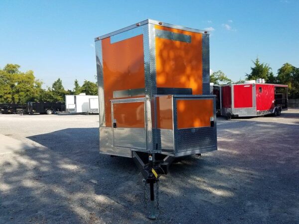 8.5' x 16' Orange Shaved Ice Concession Food Trailer - Image 3