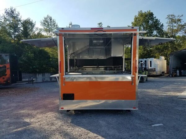 8.5' x 16' Orange Shaved Ice Concession Food Trailer - Image 15