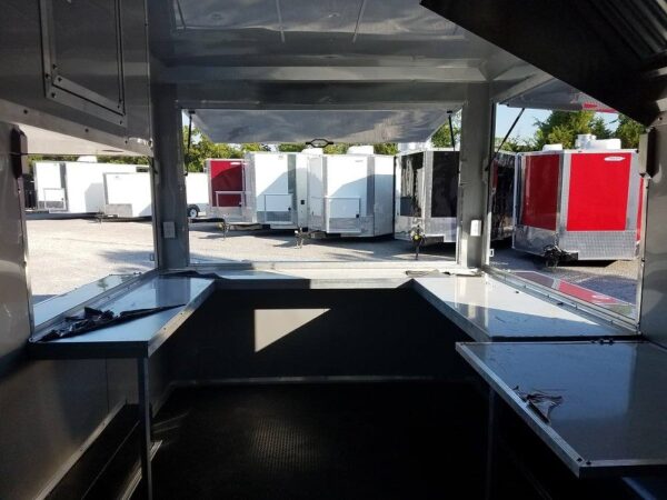 8.5' x 16' Orange Shaved Ice Concession Food Trailer - Image 16