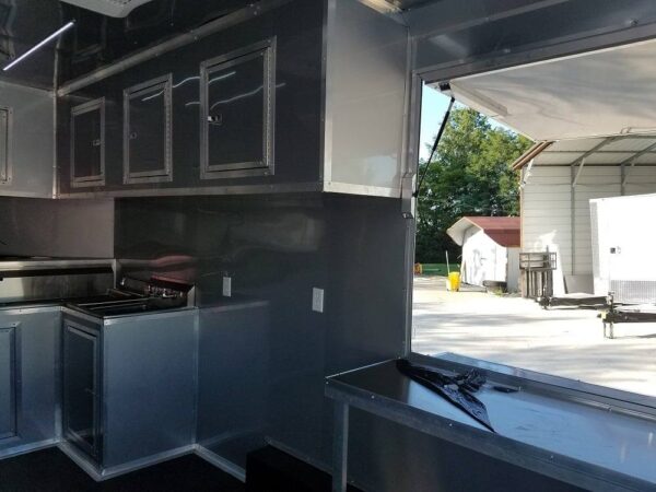 8.5' x 16' Orange Shaved Ice Concession Food Trailer - Image 27