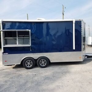 8.5' x 16' Indigo Blue Enclosed Pharmaceutical Trailer
