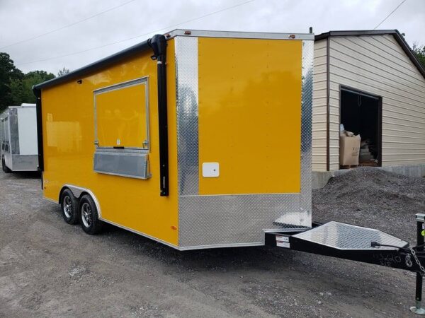 8.5' x 16' Penske Yellow Concession Food Trailer - Image 13