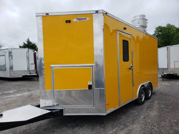 8.5' x 16' Penske Yellow Concession Food Trailer - Image 15