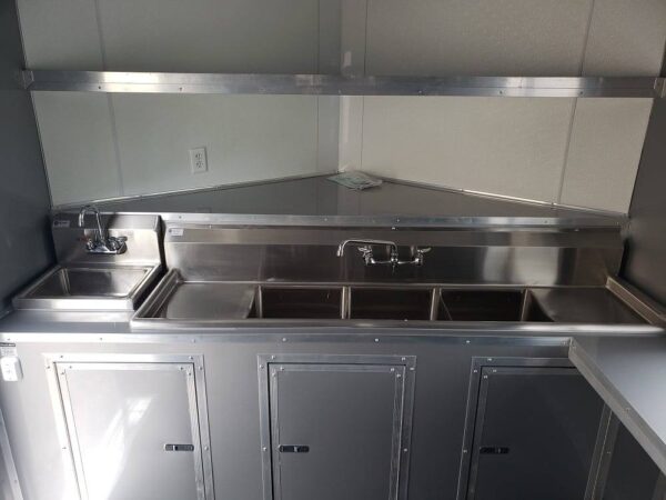 8.5' x 16' Penske Yellow Concession Food Trailer - Image 16