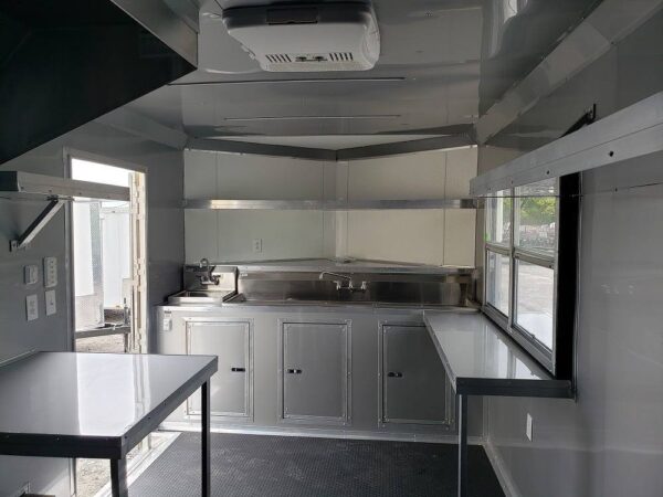 8.5' x 16' Penske Yellow Concession Food Trailer - Image 3
