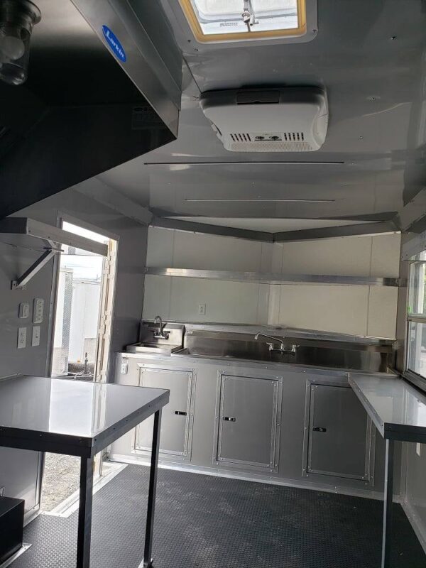 8.5' x 16' Penske Yellow Concession Food Trailer - Image 9
