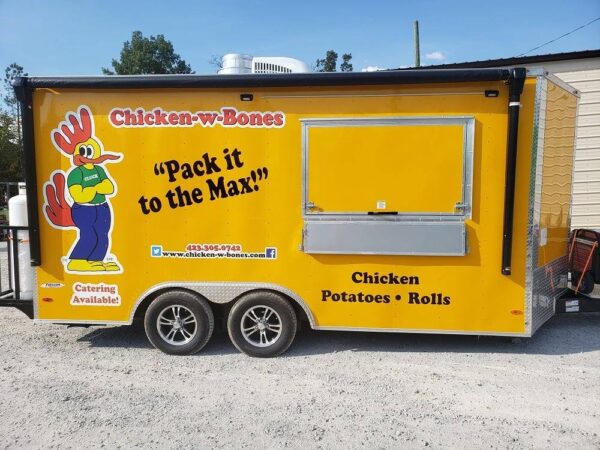 8.5' x 16' Penske Yellow Concession Food Trailer with Appliances - Image 10