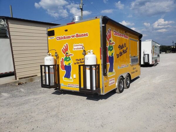 8.5' x 16' Penske Yellow Concession Food Trailer with Appliances - Image 7