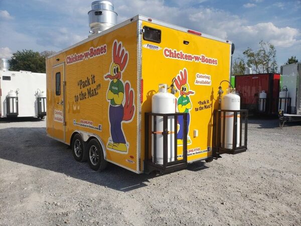 8.5' x 16' Penske Yellow Concession Food Trailer with Appliances - Image 15