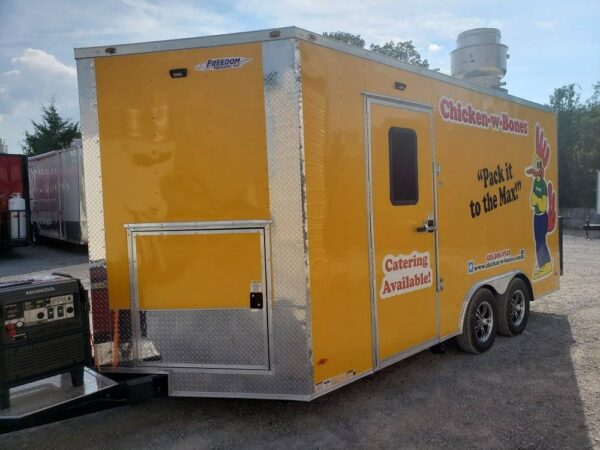 8.5' x 16' Penske Yellow Concession Food Trailer with Appliances - Image 21