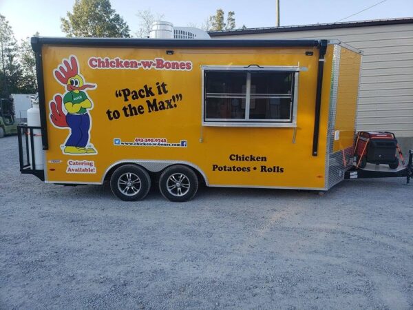 8.5' x 16' Penske Yellow Concession Food Trailer with Appliances - Image 13