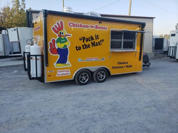 8.5' x 16' Penske Yellow Concession Food Trailer with Appliances - Image 25