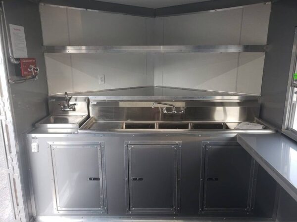8.5' x 16' Penske Yellow Concession Food Trailer with Appliances - Image 26