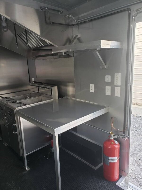 8.5' x 16' Penske Yellow Concession Food Trailer with Appliances - Image 4