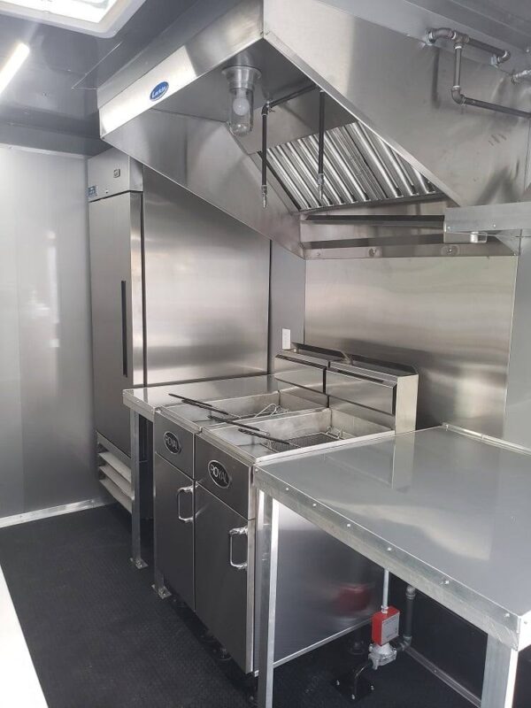 8.5' x 16' Penske Yellow Concession Food Trailer with Appliances - Image 17
