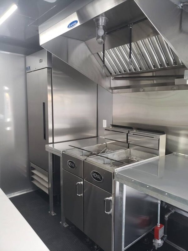 8.5' x 16' Penske Yellow Concession Food Trailer with Appliances - Image 2