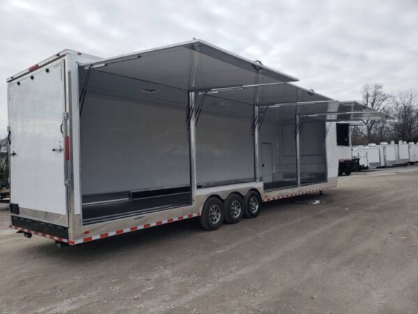 8.5' x 48' White Gooseneck Enclosed Trailer Storage - Image 8