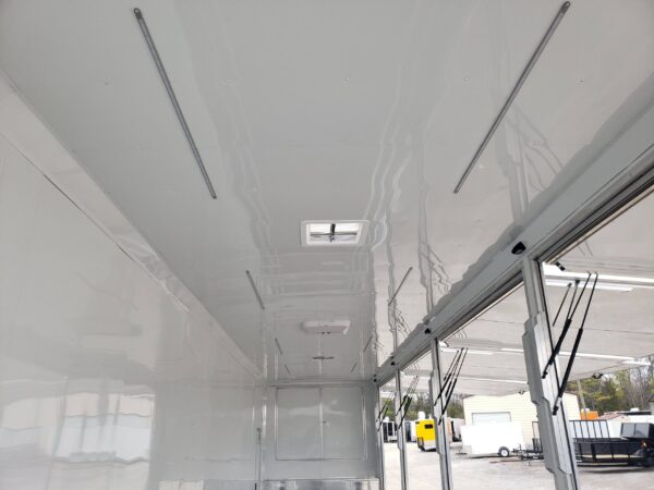 8.5' x 48' White Gooseneck Enclosed Trailer Storage - Image 15