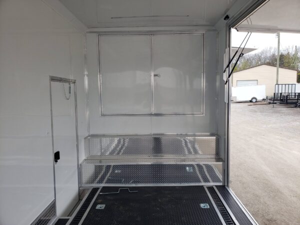 8.5' x 48' White Gooseneck Enclosed Trailer Storage - Image 18