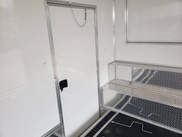 8.5' x 48' White Gooseneck Enclosed Trailer Storage - Image 9