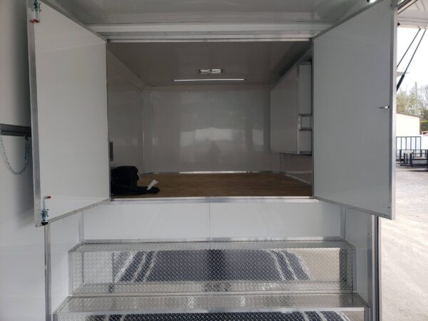 8.5' x 48' White Gooseneck Enclosed Trailer Storage - Image 20