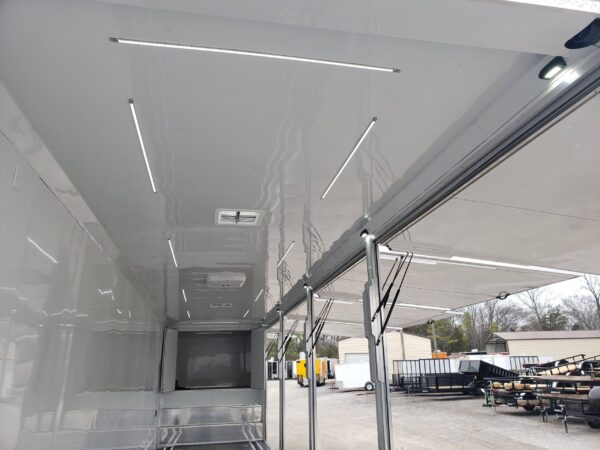 8.5' x 48' White Gooseneck Enclosed Trailer Storage - Image 24