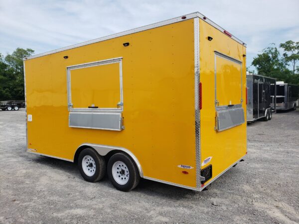 8.5' x 16' Penske Yellow Ice Cream Concession Food Trailer With Appliances - Image 15