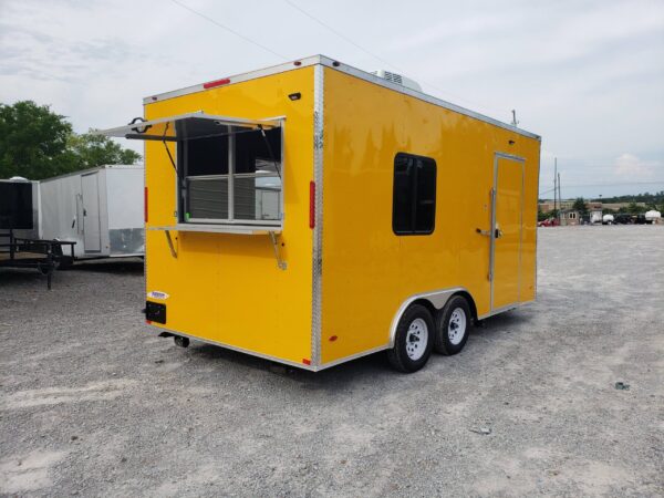 8.5' x 16' Penske Yellow Ice Cream Food Concession Trailer - Image 13