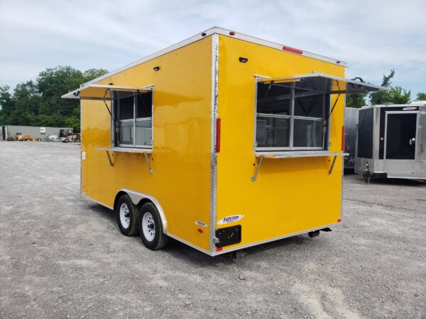 8.5' x 16' Penske Yellow Ice Cream Concession Food Trailer With Appliances