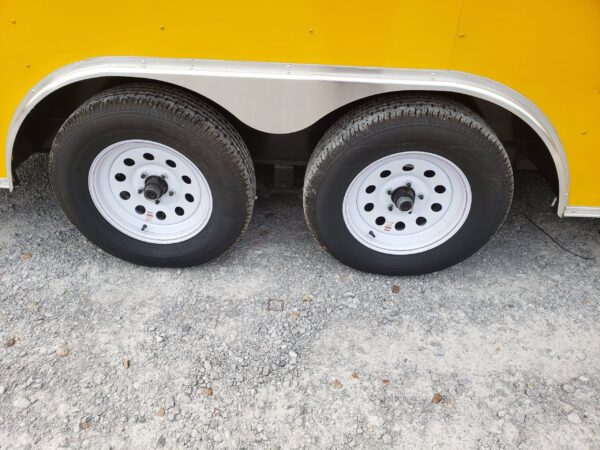 8.5' x 16' Penske Yellow Ice Cream Concession Food Trailer With Appliances - Image 11