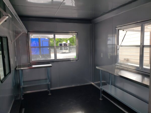 8.5' x 16' Penske Yellow Ice Cream Concession Food Trailer With Appliances - Image 8