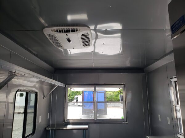 8.5' x 16' Penske Yellow Ice Cream Concession Food Trailer With Appliances - Image 9