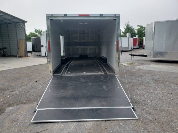 Enclosed Trailer 8.5' X 26' White Car Hauler - Image 9