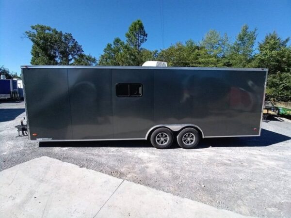 Enclosed Trailer 8.5' X 24' Charcoal Grey Hauling - Image 4