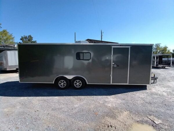 Enclosed Trailer 8.5' X 24' Charcoal Grey Hauling - Image 5