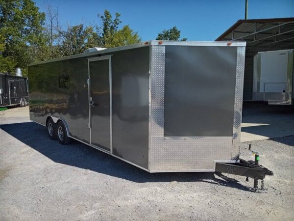 Enclosed Trailer 8.5' X 24' Charcoal Grey Hauling - Image 10