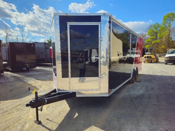 8.5' X 22' Red & Black Custom Enclosed Trailer - Image 3