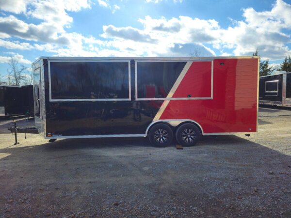 8.5' X 22' Red & Black Custom Enclosed Trailer - Image 4