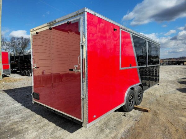 8.5' X 22' Red & Black Custom Enclosed Trailer - Image 9