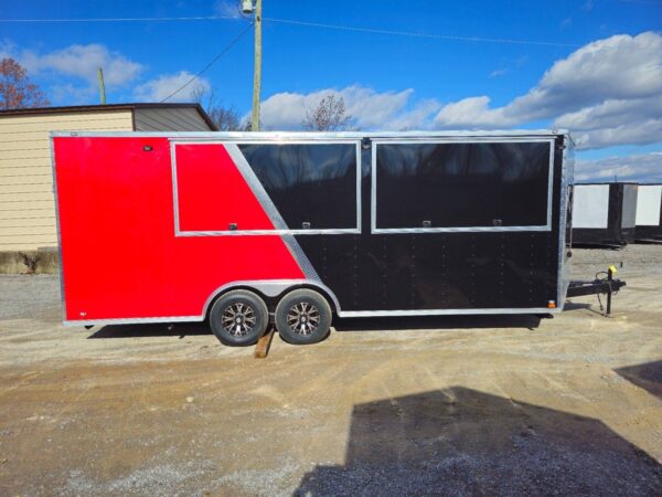 8.5' X 22' Red & Black Custom Enclosed Trailer - Image 6