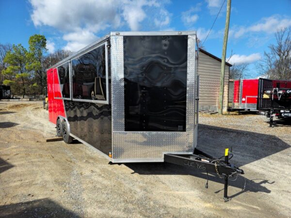 8.5' X 22' Red & Black Custom Enclosed Trailer - Image 10