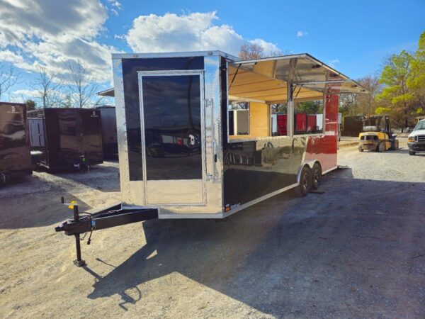 8.5' X 22' Red & Black Custom Enclosed Trailer - Image 12