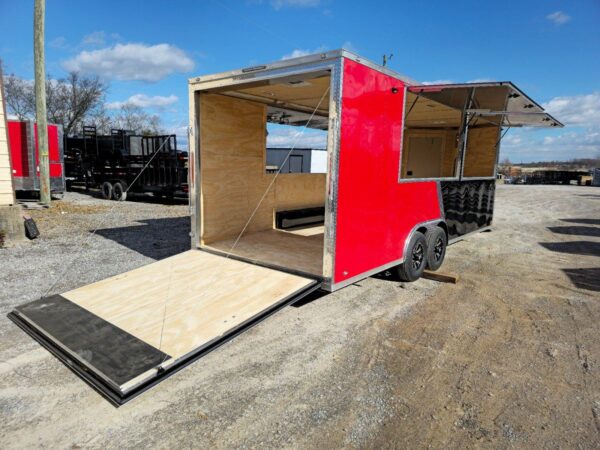 8.5' X 22' Red & Black Custom Enclosed Trailer - Image 16
