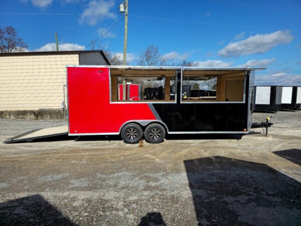 8.5' X 22' Red & Black Custom Enclosed Trailer - Image 17