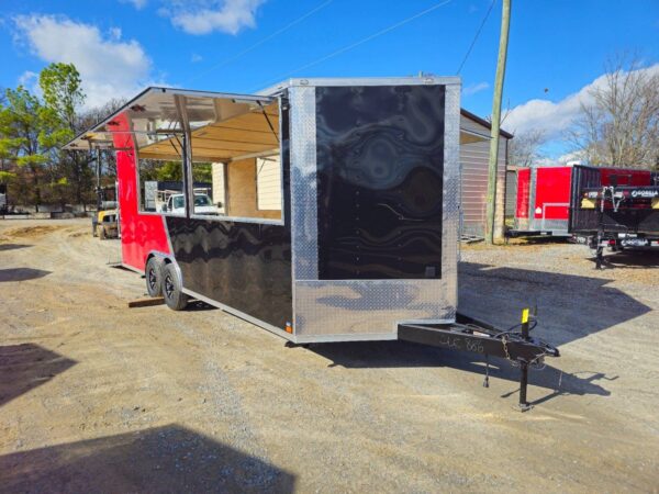 8.5' X 22' Red & Black Custom Enclosed Trailer - Image 18