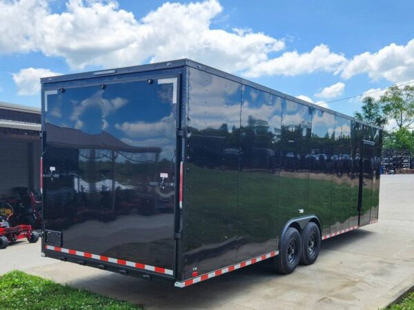 8.5x28 Black V-Nose Enclosed Trailer with Blackout Pkg (2) 7K Axles - Image 7