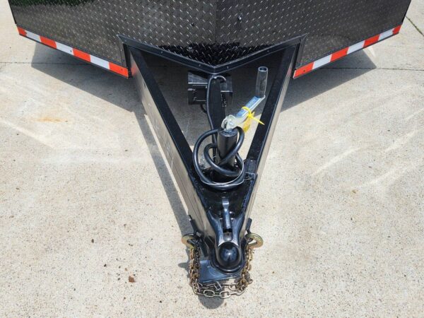 8.5x28 Black V-Nose Enclosed Trailer with Blackout Pkg (2) 7K Axles - Image 8