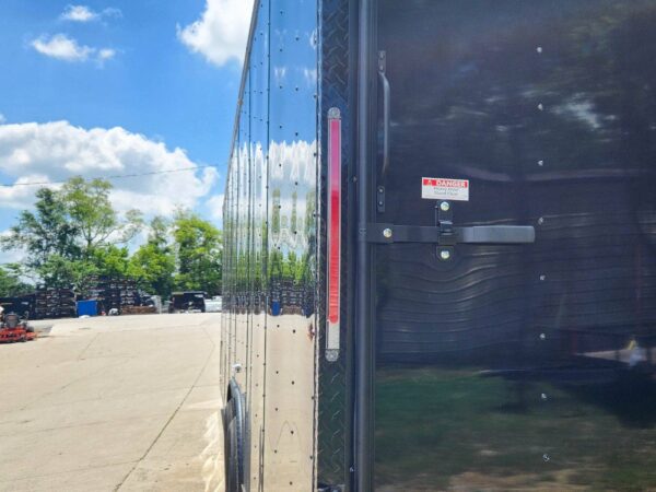 8.5x28 Black V-Nose Enclosed Trailer with Blackout Pkg (2) 7K Axles - Image 12