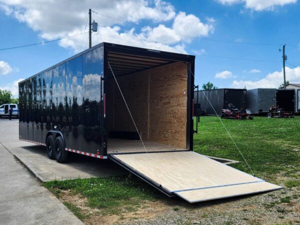 8.5x28 Black V-Nose Enclosed Trailer with Blackout Pkg (2) 7K Axles - Image 15