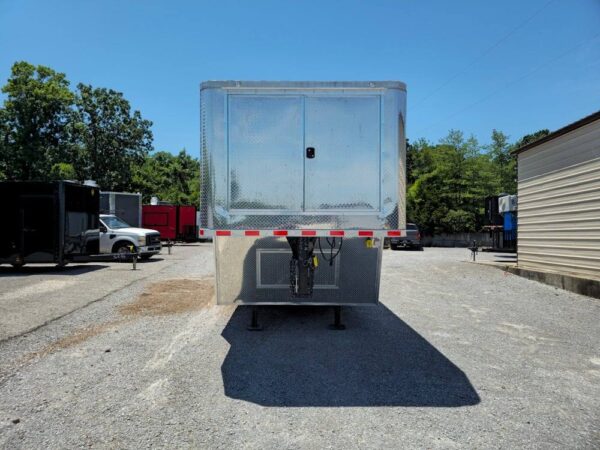 Custom Enclosed Trailer 8.5' X 42' White Toy Hauler - Image 2